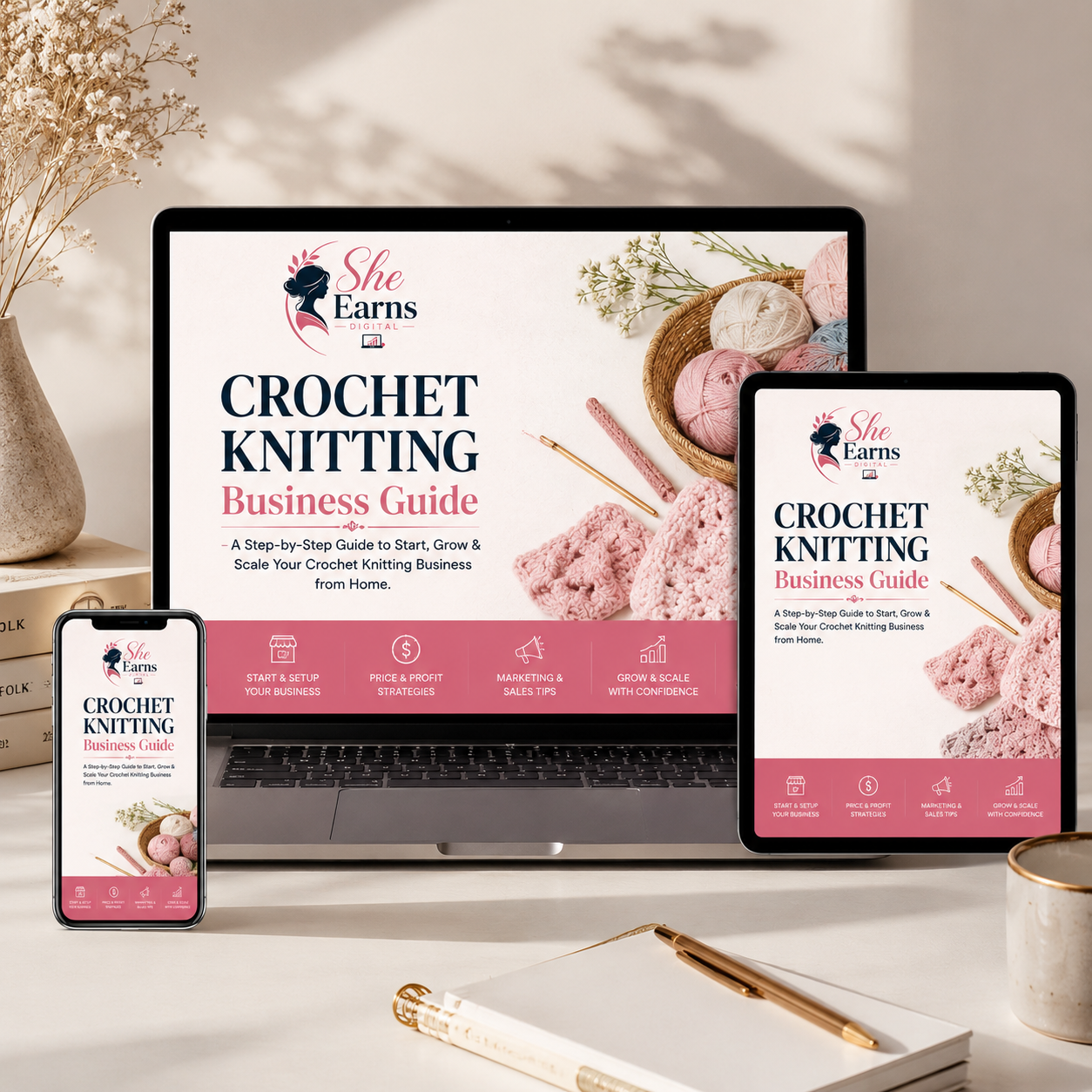 Start a Crochet Business From Home - Digital PDF Guide